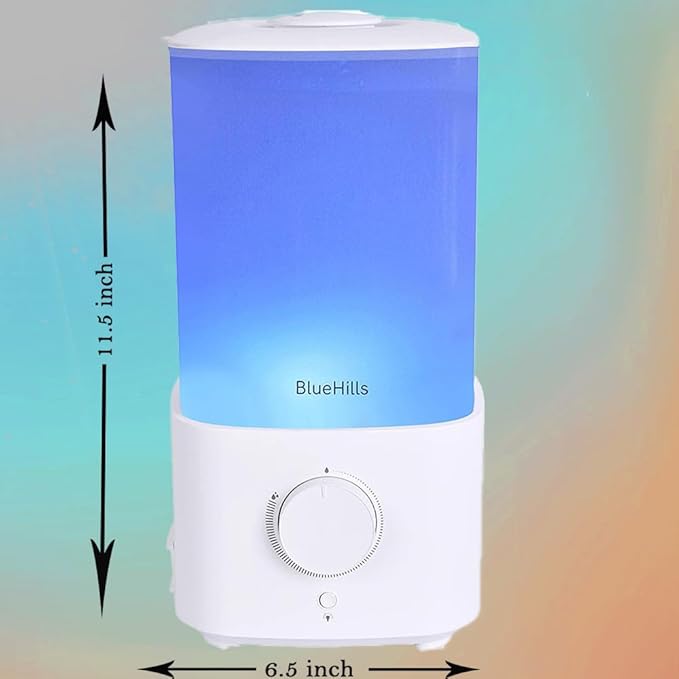 BlueHills Premium Set of Two Large 2000 ML and 2300 ML XL Essential Oil Diffusers Humidifier Combo for Large Room Home with Décor LED Lights Great Gift – Value Pack of White Wood Grain and White