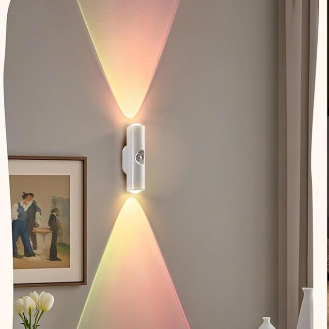 2026 New Rechargeable Smart LED Motion Sensor Ambient Light, RGB Gradient Ambient Light, Punch Free Magnetic Color Chang Motion Sensor Lights Stairs for Wardrobe, Cabinet (7 Colors*4)