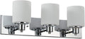 Design House Dane 3-Light Vanity Light, Polished Chrome Finish, Frosted Glass Shades, Dimmable, Bathroom Wall Fixture – Design House, 587478