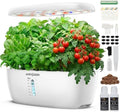 Ahopegarden 12 Pods Indoor Garden Hydroponics Growing System Kit with LED