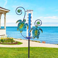 JOYBEE Turtle Rain Gauge Garden Decor, Accurate Rain Gauges Outdoors，Rain Gauge for Yard with Stake, Decorative Rain Measure Gauge for Garden, Deck, Lawn with Large Numbers