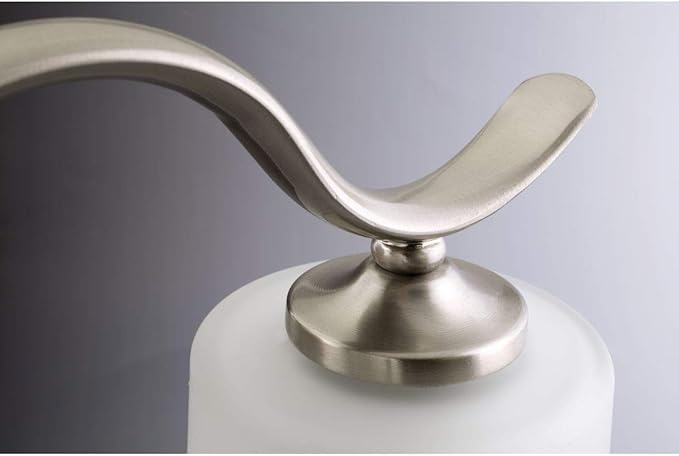 Progress Lighting P2019-09 Inspire Collection Etched Glass Traditional Bath Vanity Light, 2-Light, Brushed Nickel