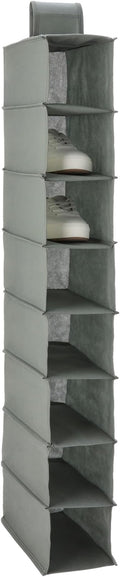 Amazon Basics 8-Tier Hanging Closet Shelf Shoe Organizer, Space Saving Storage
