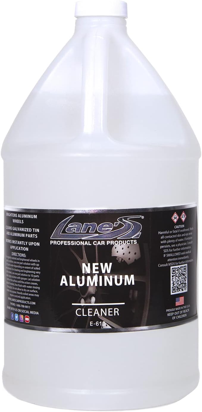 LANE'S New Aluminum Car Wheel Cleaner | Acid Rim Cleaner and Brightener | Brake Dust, Oxidation & Rust Remover for Motorcycles, Cars, Trucks | Shines & Eliminates Hard Scrubbing | 1 Gallon