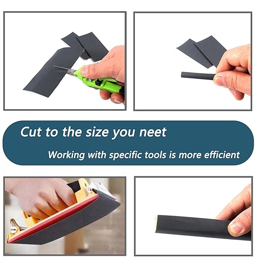 60Pcs of 9x3.6 Inch 8 Grit Mixed Packing Wet and Dry Sandpaper, Woodworking Furniture/Automobiles/Metal/Lacquer Polishing Sanding Sheets, 120/320/600/1000/1500/2000/5000/10000 Grit