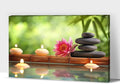 Zen Wall Art Decor, Modern Bathroom Zen Decor Wall Art, Canvas Wall Art for Spa Zen Room Decor, Green Bamboo Forest and Black Pebble Relaxing Art Prints for Office Meditation Decor 24x36 Inches