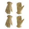 HANDLANDY HLDD 2 Pairs Leather Work Gloves for Men & Women, Cowhide Work Gloves for Driving, Construction, Yardwork, Gardening, BBQ, Welding