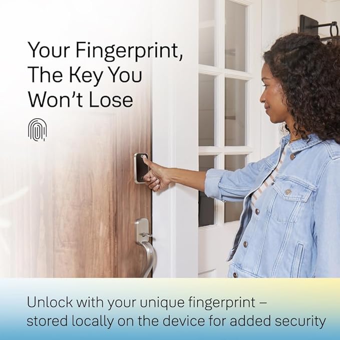 Yale Assure Lock 2 Touch Deadbolt, Black Suede Key-Free Smart Entry Door Lock with Bluetooth Connected Keypad and Fingerprint Scanner for Code Entry (No Wi-Fi), YRD430-F-BLE-BSP
