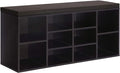 VASAGLE CUSTOS Collection - Shoe Bench, Storage Bench with Padded Seat, Entryway Bench with 10 Compartments, for Bedroom, 11.8 x 40.9 x 18.9 Inches, Espresso Brown and Chestnut Brown ULHS10BR