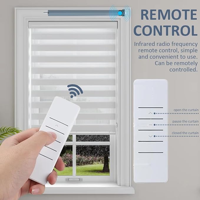 Tuya WiFi Smart Roller Shade Motor 45mm, Electric Blinds Motor No Hub Needed, Compatible with Alexa Google Home, App Control, Heavy Duty Retrofit Kit. (20 N.m for Φ60mm（2-3/8"） Octagonal Tube)