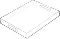 Clear Sturdy Acrylic Serving Tray with Handles-12x20Inch-Serving Coffee,Appetizer,Breakfast,Butler-Kitchen Countertop Tray-Makeup Drawer Organizer-Vanity Table,Ottoman Tray-Decorative