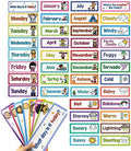 Lachilly 40 Pcs Days of The Week/Seasonal/Months of The Year/Weather Flashcards Subject Titles for Bulletin Board Headliners Classroom Decoration Teacher Teaching Aids
