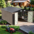 Patiowell 10x14 FT Outdoor Storage Shed, Brown