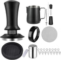 25 PCS Espresso Accessories - 53mm Coffee Tamper Set, with Tamper, WDT Tool,Stirrer, Frothing Pitcher, Latte Art Pen, Tamper Mat, Stencils for Machine, Dosing Funnel, Coffee Sifter Sprinkler Powder