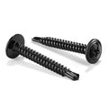 #8 x 1-1/4" Sheet Metal Screws 250PCS 410 Stainless Steel Truss Head Fast Self Tapping Screws Black Oxide by SG TZH