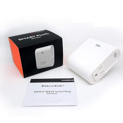 Zwave Smart Light Dimmer Plug, Plug-in Socket, Built-in Repeater, Z Wave Hub Required, Works with SmartThings, Wink, Alexa, Google Assistant