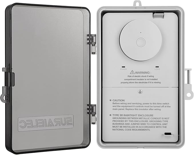 SURAIELEC WiFi Pool Timer, Outdoor Indoor Smart Switch, 40 AMP, 2HP, 120, 240, 277 VAC, Heavy Duty Pool Controller Light Timer Box for Pool Pump, Water Heater, Spa, Powerful Electrical Appliances