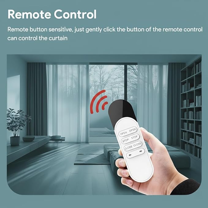 Dual Motor WiFi Smart Curtain Track System, Ripple Fold Electric Drapery Rods, Independent Left Right Control Day Night Curtains, Compatible with Alexa & Google Home (7 meters (275.6 inches))
