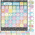 Sinload Classroom Calendar Pocket Chart Black White, Classic