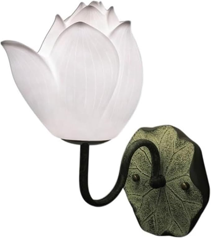Retro Zen Wall Lamp - Lotus Decorative Wall Light for Bedroom and Study