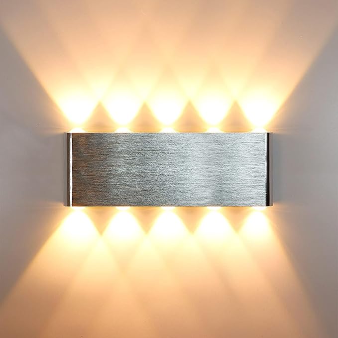 Kawell 20W Modern Wall Sconce LED Wall Light Up Down Indoor LED Wall Lamp Aluminum for Bedroom Living Room Bedside Stairs Hallway Corridor, 3000K