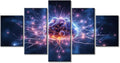 Wall Decor Brain Nervous System Canvas Wall Art Luminescent Junction Nerve Modern Artwork for Office Brain Picture Print on Canvas Framed Ready to Hang for Living Bedroom, (60"Wx32"H)
