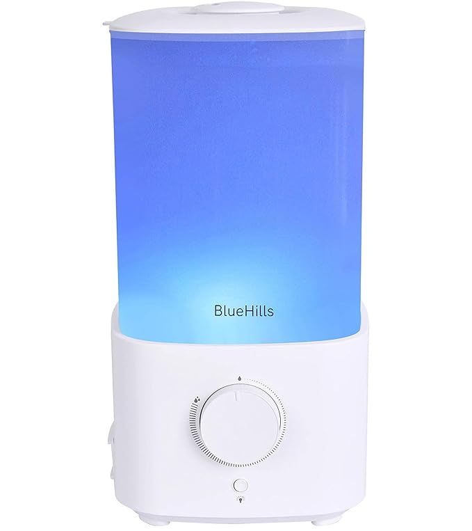 BlueHills Premium Set of Two Large 4000 ML Tall and 2300 ML XL Essential Oil Diffusers Humidifier Combo for Large Room Home with Décor LED Lights Great Gift – Value Pack of White