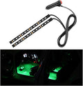 Yourkar Car LED Strip Light, 24 LED Interior Under Dash Atmosphere Lights with Cigarette Lighter, Vehicle Decor Lamp Ambient Night Light Strip Lighting, Universal Car Accessories (Green)