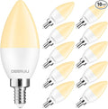 DEGNJU LED Candelabra Light Bulbs 60W Equivalent, Chandelier Light Bulbs Soft White 2700K, E12 LED Bulb, Type B Light Bulb 5.5W, Candelabra Base, 120V, B11 Candle Light Bulb, Non-Dimmable, 10 Pack