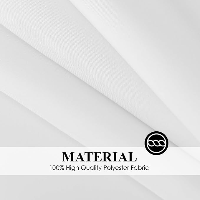 Rectangle Tablecloths 90x132 Inch 10 Pack White Tablecloth for 6ft Washable Decorative Linen Polyester Table Cloths for 8ft Dining Table Banquets Buffet Parties and Wedding