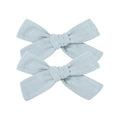 3.2 Inch Linen Baby Girl Hair Clips, Hair Bows for Toddler Kids, Alligator Clip Hair Accessories for Babies, Light Green