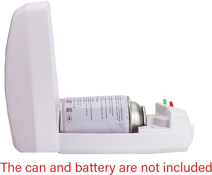 Automatic air freshener dispenser, Wall Mounted or Free Standing automatic adjustable fragrance aerosol spray sprayer white 300mL