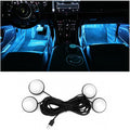 BESULEN Car Interior LED Lights, Automotive Ambient Neon Light Kit with USB Port, Car Accessories, Gifts for Men and Women, 4 in 1 Decoration Lights for Car, Garden, Home, Party（Ice Blue）