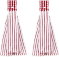 2 Pcs Kitchen Cotton Classical Striped Towel/Absorbent Towel/Hanging