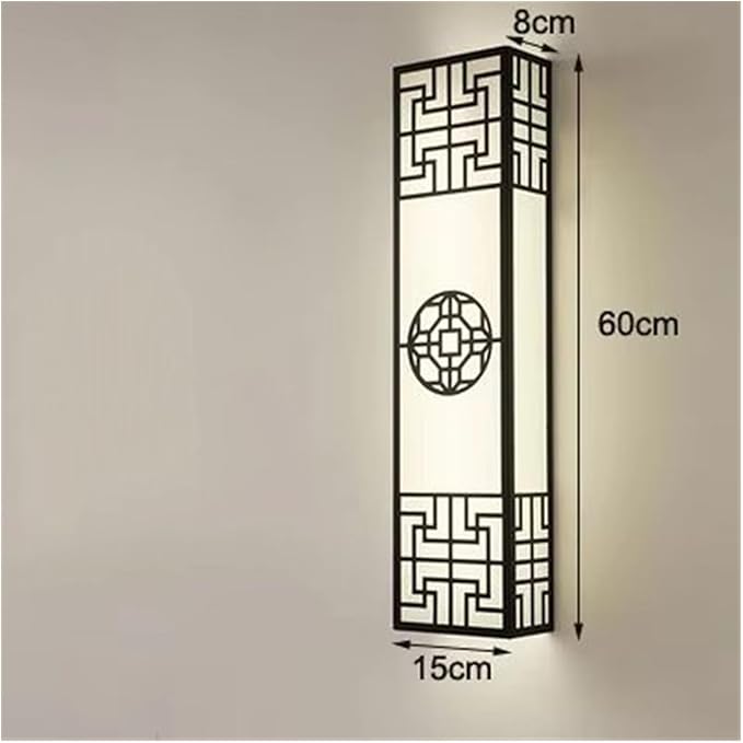 Chinese Style Bedroom Wall Lamp Strip Shaped Zen Background Wall Bedside Lamp Living Room