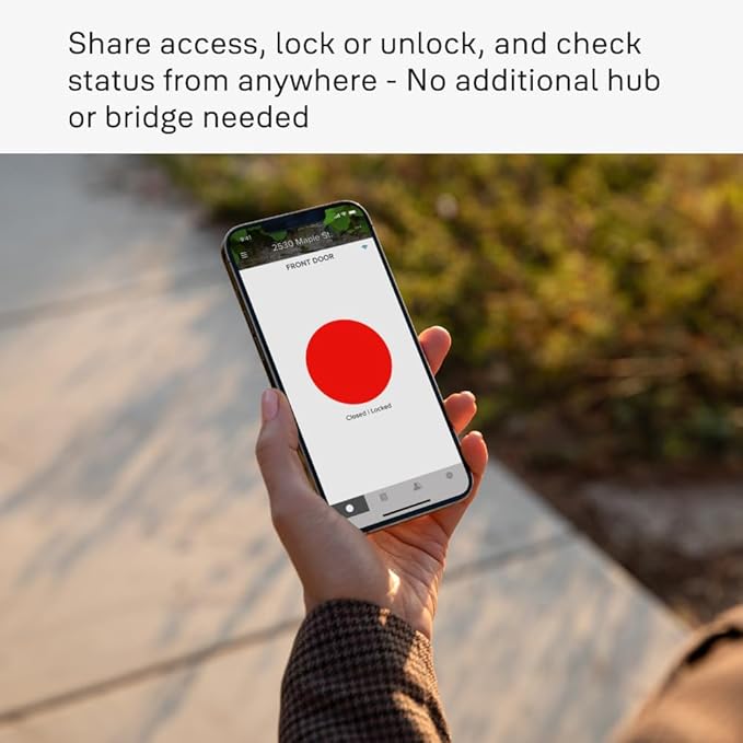 Yale Assure Lock 2 Touch Deadbolt, Black Key-Free Fingerprint Smart Door Lock with Wi-Fi Connected Touchscreen Keypad and Fingerprint Scanner for Code Entry and Remote Access, YRD430-F-WF1-BSP