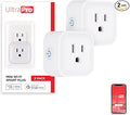 UltraPro Smart Plug WiFi Outlet, Smart Home, Smart Switch, Smart Outlet, Works With Alexa, Echo & Google Home, No Hub Required, App Controlled, ETL Certified, Electrical Outlet Switch, 2 Pack, 51410