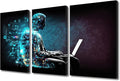 TUMOVO 3 Panels Future Technology Pictures Print on Canvas Wall Decoration for Bedroom Living Room Computer Code Wall Art Artificial Intelligence Artwork Ready to Hang, 36" Wx24 H
