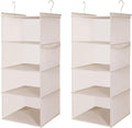 MAX Houser 4 Tier Shelf Hanging Closet Organizer, Closet Hanging Shelf