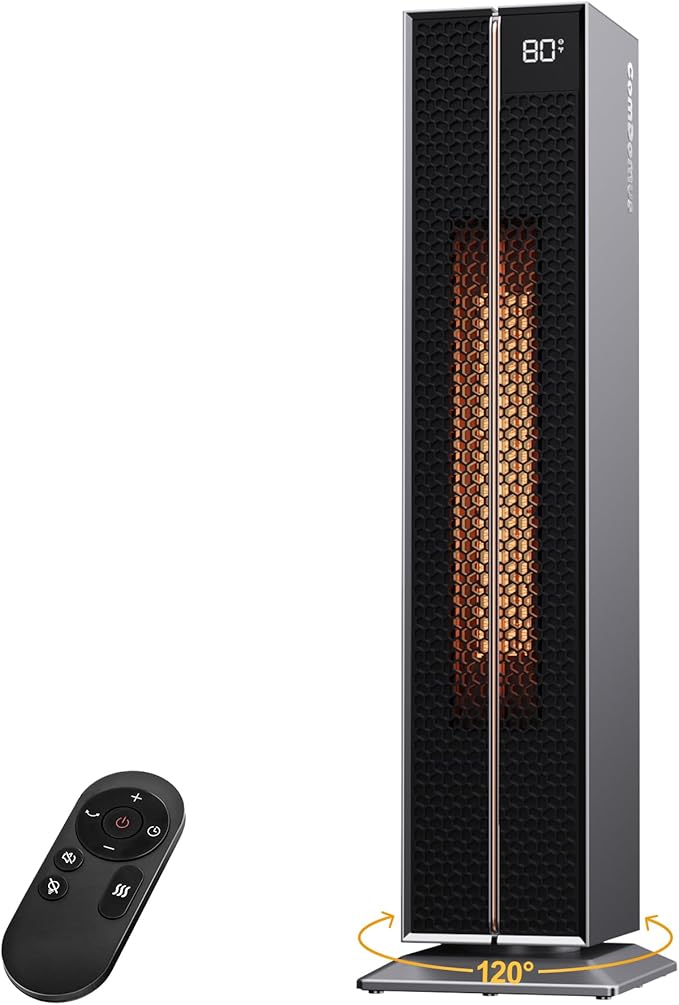 ComDomus Electric Heaters for Indoor Use, 32” Space Heater Large Room