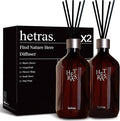hetras Premium Reed Diffuser Set 16.9 fl.oz. 2 Pack | Flower Shop - Freesia & Rose Scent | Luxury Home Fragrance with 10 Reed Sticks | Shelf Decor for Home & Office | Gift for Loved Ones