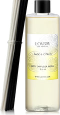 LOVSPA Sage & Citrus Diffuser Oil - Essential Oils for Diffuser Refill & Air Freshener Room Spray - Long-Lasting & Natural Home Fragrance, Scented Oil for Diffusers, USA Made, 8 oz