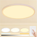24 inch Led Ceiling Light Fixtures, 48W Ultra Thin Dimmable Flush Mount, 3000K/4000K/6500K Selectable, Round White Ceiling Lamp for Bedroom Kitchen Living Room Dining Room,White