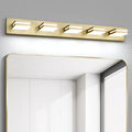 OKELI 5 Light Bathroom Vanity Light Gold Modern 36W LED Dimmable Vanity Light Over Mirror 350° Adjustable Lamp Head Cold White 6000K ETL Listed 36.2Inch