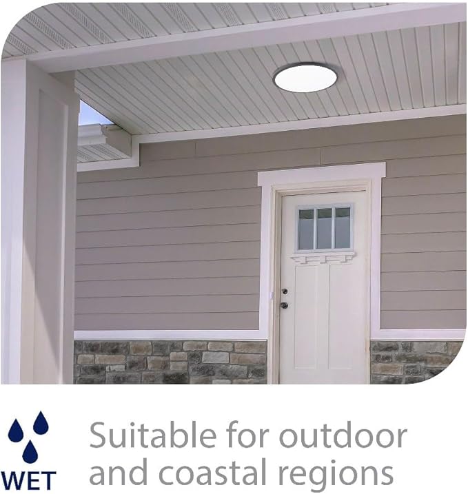 WAC Lighting, Round 15in LED Energy Star Flush Mount 3500K in Brushed Nickel