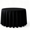 Surmente Black Tablecloth for Round Tables, 120-inch Round Table Cloths for Weddings, Banquets, or Restaurants