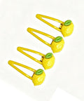 Lemon Bow Clips Baby Girls Fruits Bowknot Pin Kids Girls Yellow Lemon Hair Bow Clips BBG97 (Set-F)