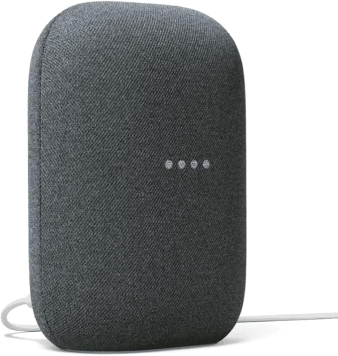 Google Audio Bluetooth Speaker - Wireless Music Streaming, Powerful Sound, Assistant Built-in, Wi-Fi and Bluetooth Connectivity, Smart Home Control, Stereo Pairing (Charcoal)