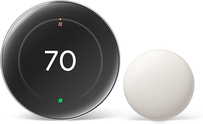 Google Nest Learning Thermostat (4th gen) + Nest Temperature Sensor (2nd gen) - Silver