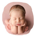 Zeroest Newborn Photography Props Baby Girl Photoshoots Pearl Headbands Infant Girl Photo Posing Beaded Headband Prop (Gold, One Size)